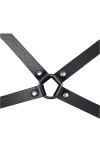 Black Sugar Harnais Cordon Sangles Corps Anneau Métal Simili Cuir Epais Solide Bretelle Mixte Lingerie Cage Ceinture Punk Got