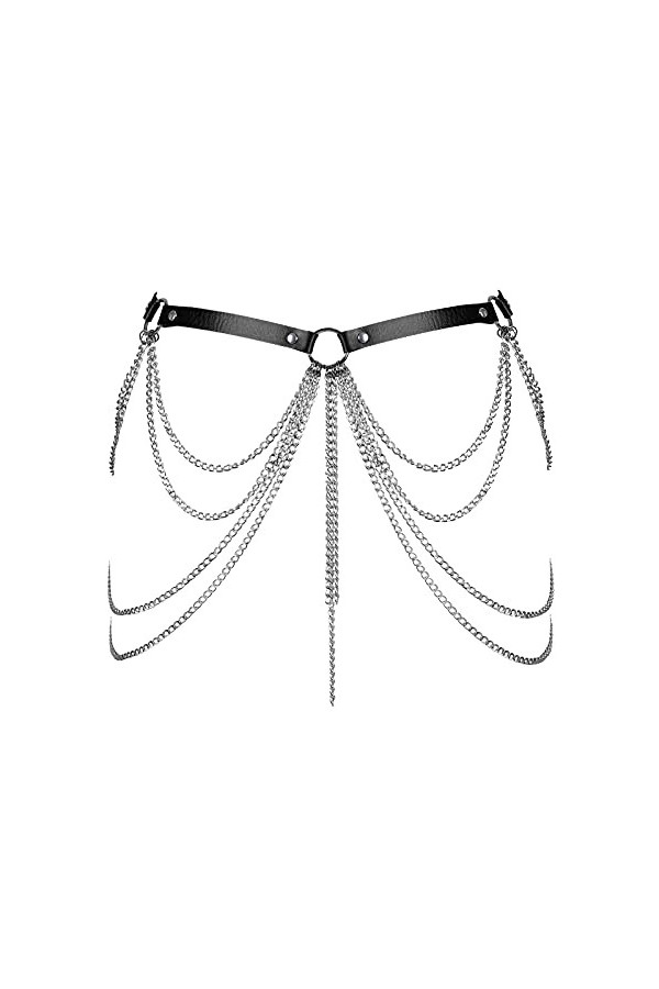 BBOHSS Ceinture en cuir pour femme - Pour carnaval, punk, gothique, danse, Halloween, costume