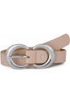 styleBREAKER Ceinture pour dames uni avec double boucle ronde, ceinture de hanche, ceinture de taille, peut être raccourcie 0