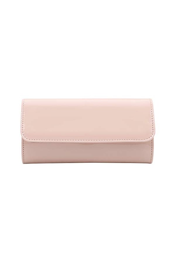 Pochette Sac de Soirée Mariage à Main Epaule Laqué Style Enveloppe pour Femme Dame Blanc 