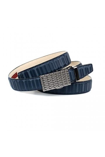 Anthoni Crown Ledergürtel Ceinture, Dunkelblau, 85 Femme