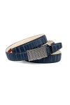 Anthoni Crown Ledergürtel Ceinture, Dunkelblau, 85 Femme