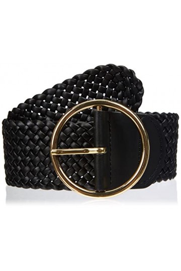 Pieces PCJANNI Waist Belt D2D Ceinture, Noir/détails : Or, 75 cm Femme