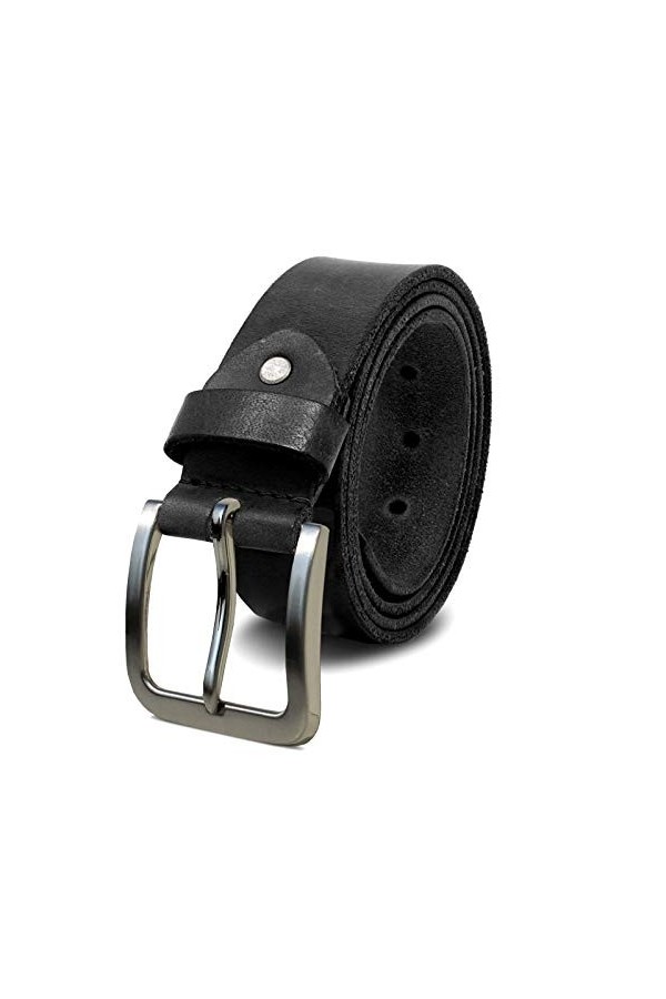 ROYALZ ceinture en cuir pour femmes en cuir de buffle robuste de 4mm, vintage jeans-ceinture avec boucle dépine 38mm, taille