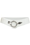 Caspar GU300 Large ceinture élastique en stretch pour femme, Taille:80 [Tour de hanches 90-110 cm], Couleur:blanc