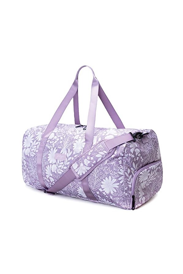 Jadyn B Weekender Bag - 56 cm./ 52L - Sac de Voyage/Sac de polochon/Sac de Sport/Gym avec Poche à Chaussure Navy Floral 