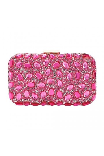 Fecialy Pochettes Poursuites Pour Femmes Cristal Soirée Sac Gemstone Sac à main Formal Rhinestone Bourse Pour Mariage Party