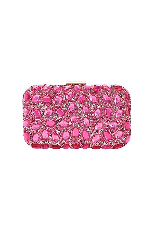 Fecialy Pochettes Poursuites Pour Femmes Cristal Soirée Sac Gemstone Sac à main Formal Rhinestone Bourse Pour Mariage Party