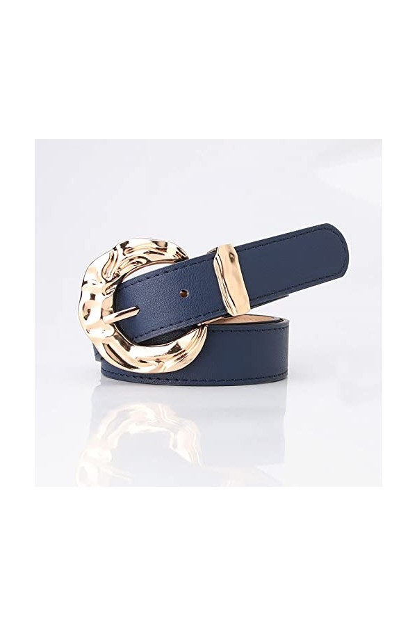 XRHDYF Femmes Robe Ceintures Couleur Unie Femmes Ceinture Métal Boucle Ardillon Bracelet en Cuir PU Femme Manteau Robe Large 