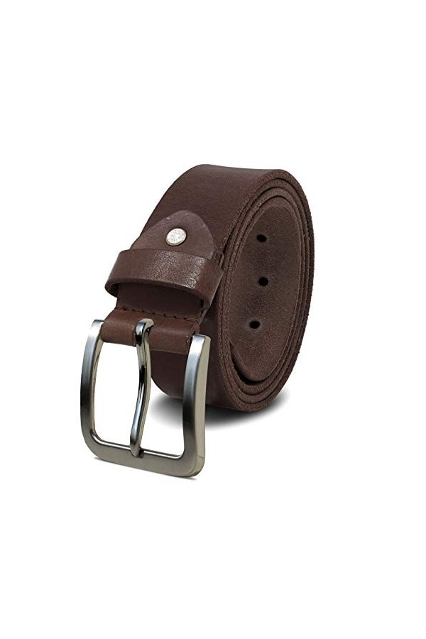 ROYALZ ceinture en cuir pour femmes en cuir de buffle robuste de 4mm, vintage jeans-ceinture avec boucle dépine 38mm, taille