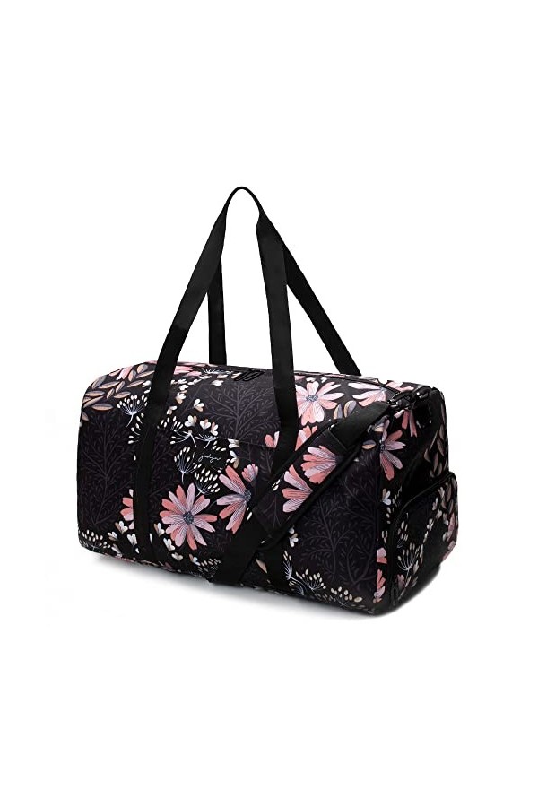 Jadyn B Weekender Bag - 56 cm./ 52L - Sac de Voyage/Sac de polochon/Sac de Sport/Gym avec Poche à Chaussure Navy Floral 
