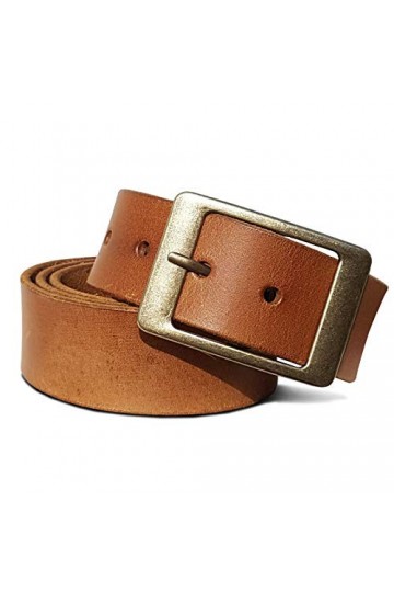 ROYALZ Ceinture en cuir vintage pour femme pour jeans pantalon de costume ceintur 4 mm dépaisseur plein 38 mm ceintures, Cou