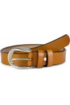 styleBREAKER Ceinture étroite unisexe en cuir véritable Unicolore avec boucle gaufrée, cuir Unicolore, peut être raccourcie 0
