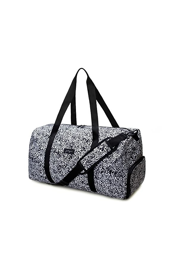 Jadyn B Weekender Bag - 56 cm./ 52L - Sac de Voyage/Sac de polochon/Sac de Sport/Gym avec Poche à Chaussure Navy Floral 