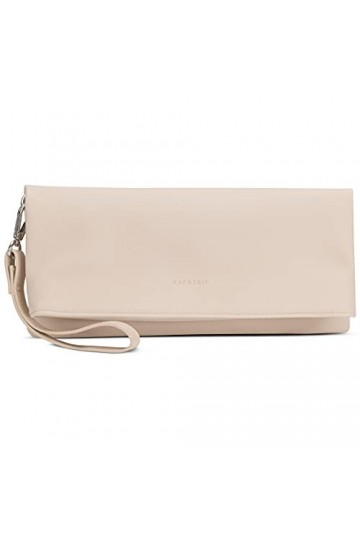Expatrié Pochette soirée femme beige Marie sac à main pour femmes en faux cuir - Sac à bandoulière polyvalent en cuir PU & po