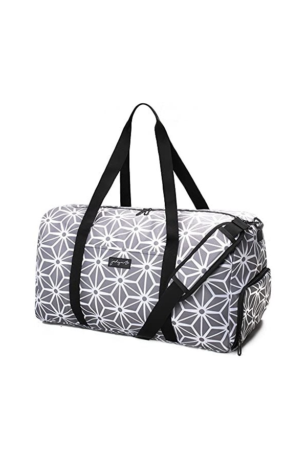 Jadyn B Weekender Bag - 56 cm./ 52L - Sac de Voyage/Sac de polochon/Sac de Sport/Gym avec Poche à Chaussure Navy Floral 