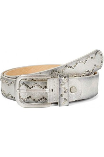 styleBREAKER Ceinture cloutée pour dames Plain avec petits clous en motif dentelé, ceinture, ceinture synthétique, peut être 