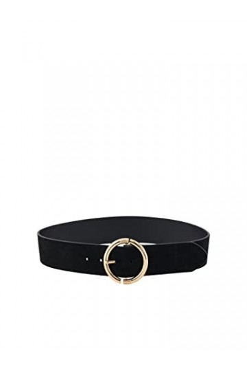 PIECES Pcamailie Suede Waist Belt Ceinture, Noir, 55 Femme