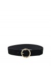 PIECES Pcamailie Suede Waist Belt Ceinture, Noir, 55 Femme