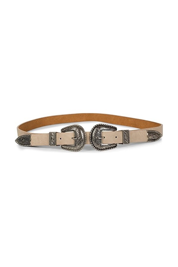 styleBREAKER Ceinture avec boucle double agrémentée style western, B-low Belt, réglable, femmes 03010085, taille:95cm, couleu