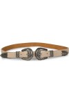 styleBREAKER Ceinture avec boucle double agrémentée style western, B-low Belt, réglable, femmes 03010085, taille:95cm, couleu