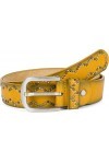 styleBREAKER Ceinture cloutée pour dames Plain avec petits clous en motif dentelé, ceinture, ceinture synthétique, peut être 