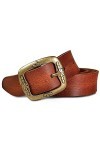 ROYALZ vintage Ceinture en cuir pour dames en cuir de buffle 38mm de large Ceinture en jeans pour dames en cuir pleine fleur 