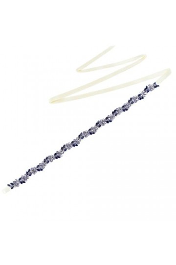 Disimlarl Ceinture fine de mariée avec strass pour robe de banquet, demoiselle dhonneur, accessoires de mariage, Ruban ivoir