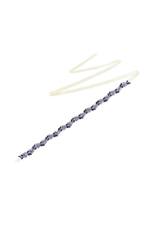 Disimlarl Ceinture fine de mariée avec strass pour robe de banquet, demoiselle dhonneur, accessoires de mariage, Ruban ivoir