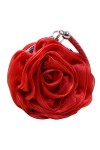 MEGAUK Sac de soirée en satin rose pour femme - Mini sac à main - Pour mariage, fête, téléphone portable, Z-rouge, Taille uni