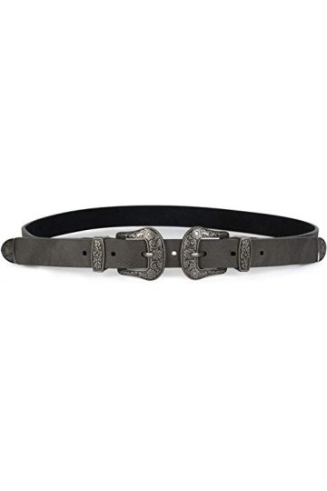 styleBREAKER Ceinture avec boucle double agrémentée style western, B-low Belt, réglable, femmes 03010085, taille:95cm, couleu