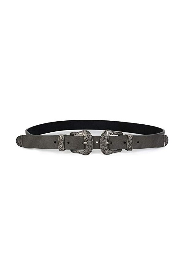 styleBREAKER Ceinture avec boucle double agrémentée style western, B-low Belt, réglable, femmes 03010085, taille:95cm, couleu