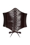 YooAi Ceinture Corset En Cuir pour Femmes Ceinture Élastique À Lacets Rétro Large Ceinture Cinch Ceinture pour Femmes Robes C