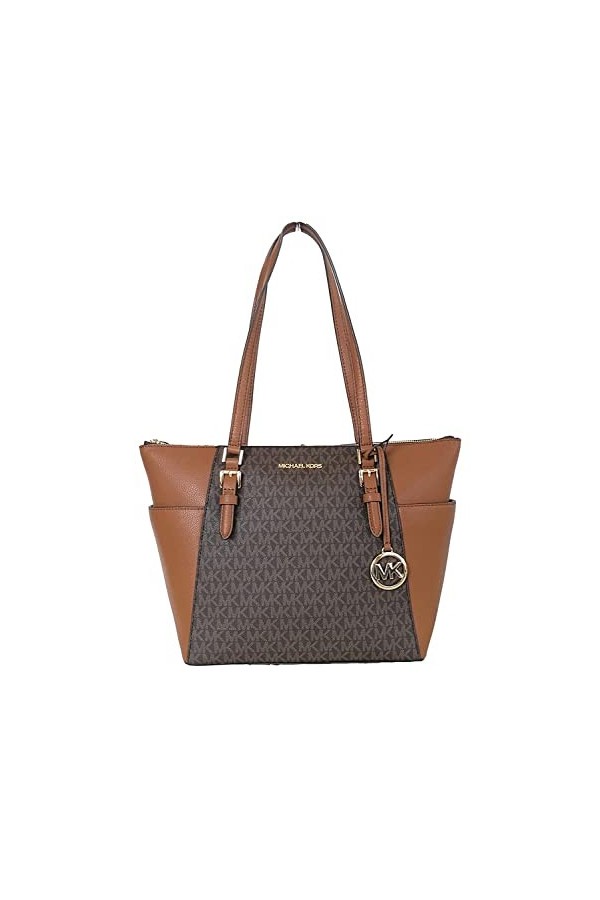 Michael Kors Charlotte Signature Large Top Zip Tote - Brown