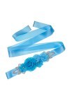 RDWESZOD Femmes Filles Fleur Sash Belt, pour Photographie Wedde/Baby Shower Dress Bleu ciel , Bleu ciel, M
