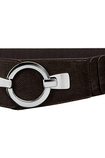 Caspar GU300 Ceinture élastique large pour femme, marron foncé, 88 [für Körperumfang 95-115 cm]