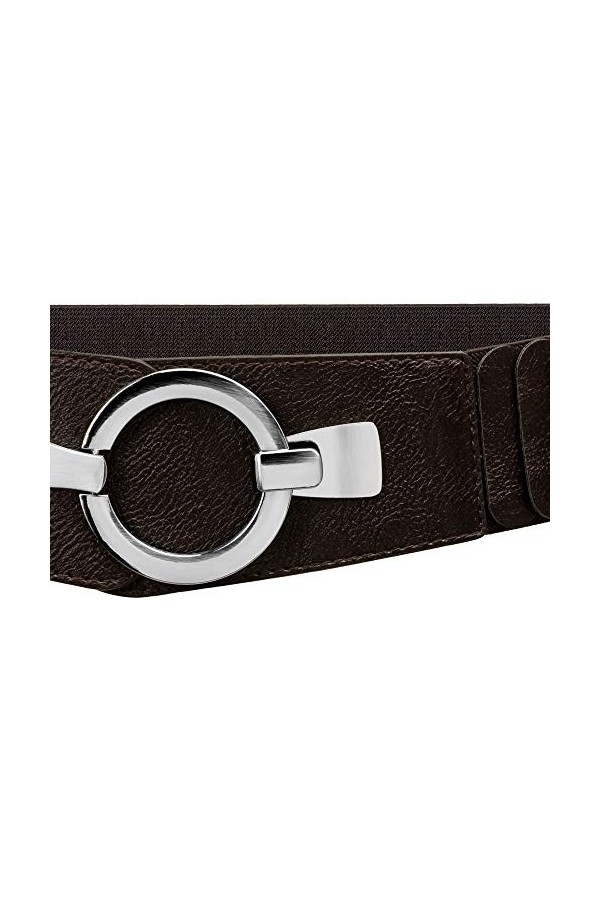 Caspar GU300 Ceinture élastique large pour femme, marron foncé, 88 [für Körperumfang 95-115 cm]
