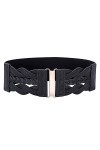 GRACE KARIN Ceinture élastique large pour femmes Ceintures pour robes, Noir , 3XL