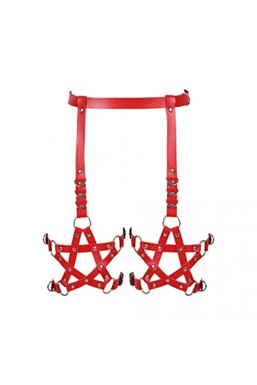 BBOHSS Femmes Body harnais punk mode cuir garter ceinture pentagramme ceinture carnaval Halloween Club Dance garter costume 1