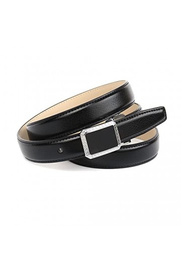 Anthoni Crown Ledergürtel Ceinture, Noir, 95 cm Femme
