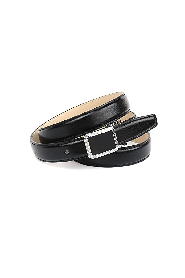 Anthoni Crown Ledergürtel Ceinture, Noir, 95 cm Femme