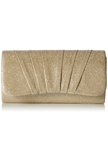 Damara Sac De Soirée Plissé Brillant pour Femmes,Or