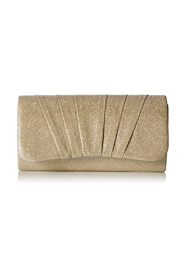Damara Sac De Soirée Plissé Brillant pour Femmes,Or