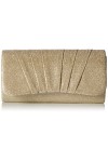 Damara Sac De Soirée Plissé Brillant pour Femmes,Or