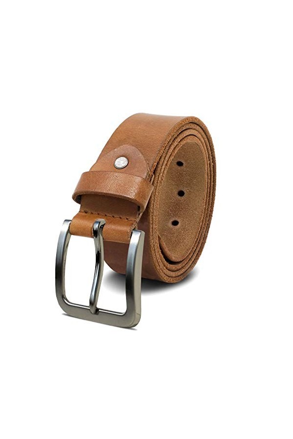 ROYALZ ceinture en cuir pour femmes en cuir de buffle robuste de 4mm, vintage jeans-ceinture avec boucle dépine 38mm, taille