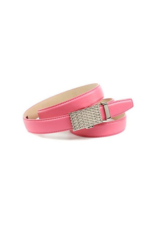 Anthoni Crown Ledergürtel Ceinture, Rouge, 85 cm Femme