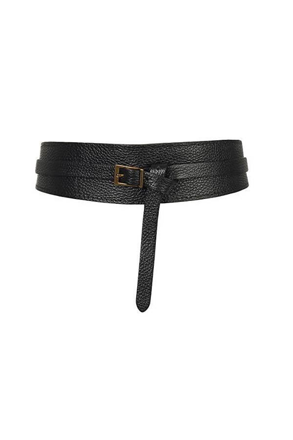 malito Femme Taille Ceinture en Cuir Bande G700 noir, 38/40 