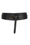 malito Femme Taille Ceinture en Cuir Bande G700 noir, 38/40 