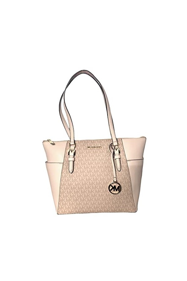 Michael Kors Charlotte Signature Large Top Zip Tote - Brown