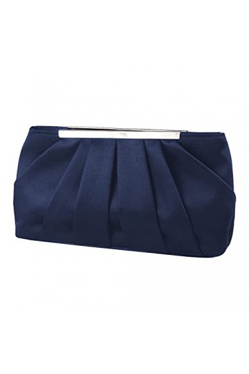 Jywmsc Sac de soirée en satin pour femme Élégant sac à main de soirée plissé en satin pour femme Argenté Sac à main de mariag